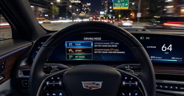 Do the Driving Modes in Cadillac LYRIQ Offer Different Ranges or Battery Usages?